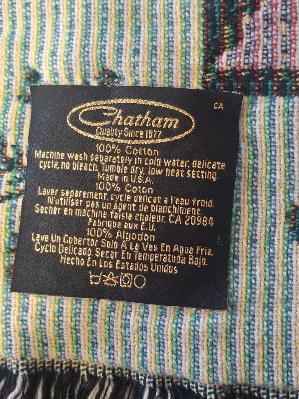 Vintage Chatham Quilt Let It Snow” 72” X 56”
